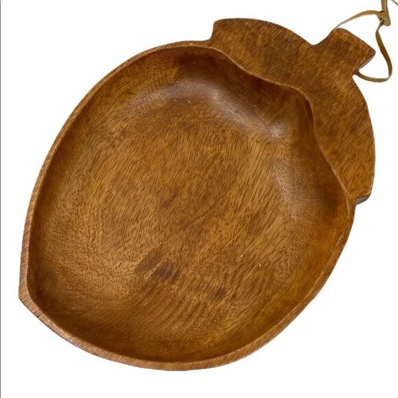 🆕 Wood Lemon Shaped Bowl - Picture 2 of 9